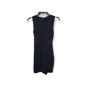 Volcom Women's Black Crinkle‎ Back Cut Out Sleeveless Bodycon Dress Size S